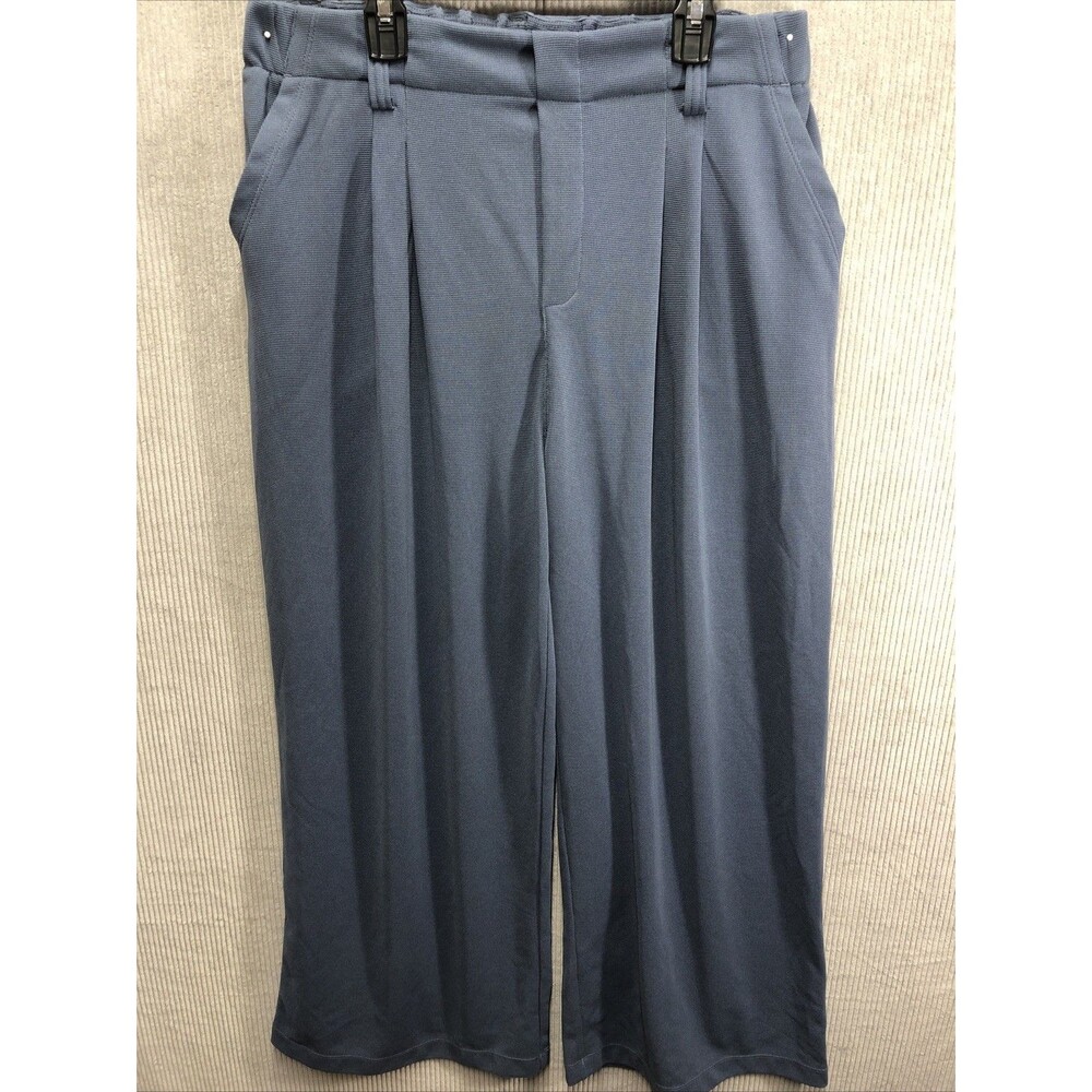 Halara Pants Size Large Blue Woven Knit Pullon Pockets Casual NWT